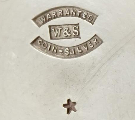 Watch Case Marking for Warren & Spadone Coin Silver: Warranted W&S Coin-Silver Star