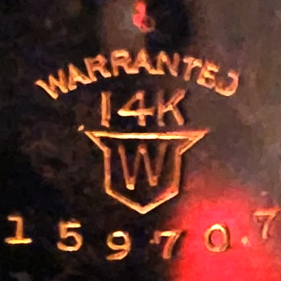 Watch Case Marking for Haydon W. Wheeler & Co. 14K Lightweight: 