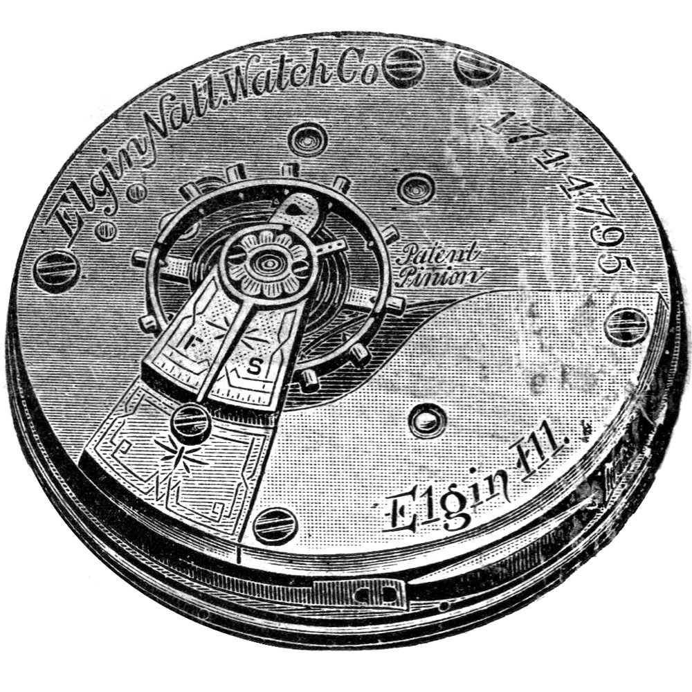 Elgin pocket watch on sale serial number location