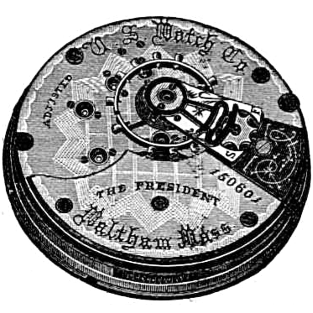 U.S. Watch Co. (Waltham, Mass) Pocket Watch Grade The President #150131
