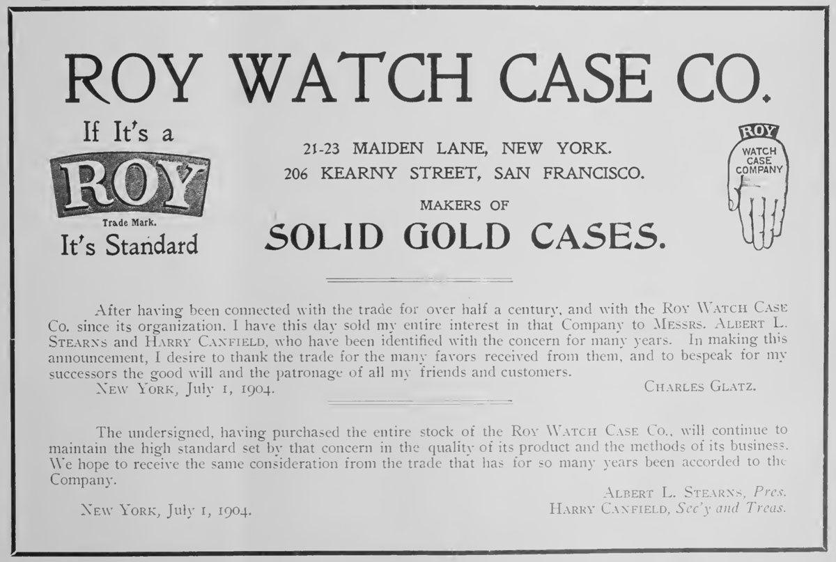 Roy Watch Case Co. Image