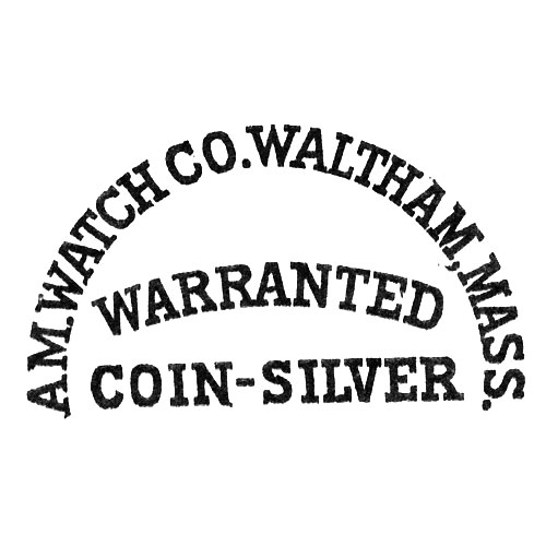 Am. Watch Co. Waltham, Mass.
Warranted
Coin-Silver (American Watch Co.)