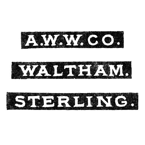 A.W.W.Co.
Waltham.
Sterling. (American Watch Co.)