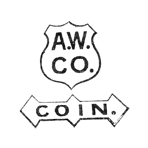 [Shield]
A.W.Co.
Coin. (American Watch Co.)