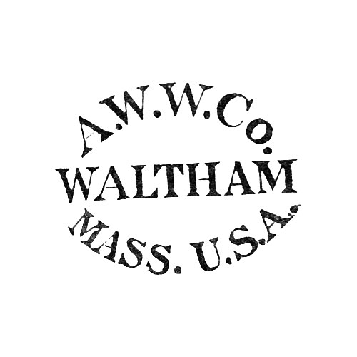 A.W.W.Co.
Waltham
Mass. U.S.A. (American Watch Co.)
