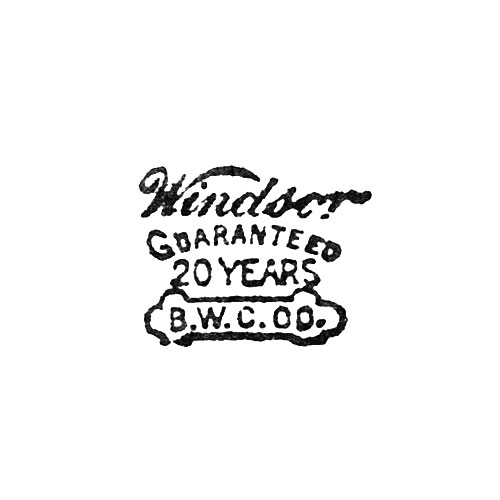 Windsor
Guaranteed
20 Years
B.W.C.Co. (Brooklyn Watch Case Co.)