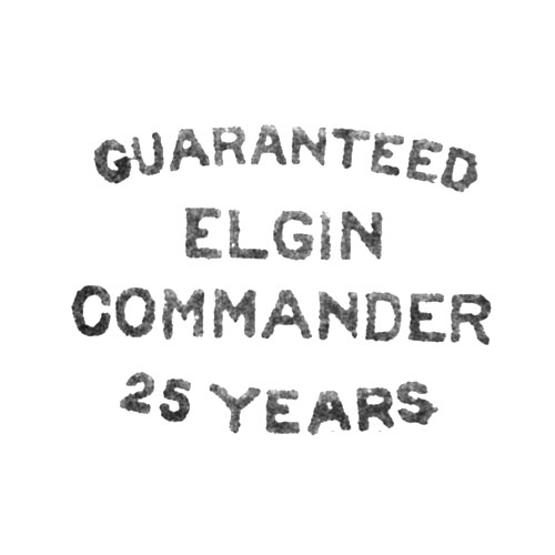 Guaranteed
Elgin
Commander
25 Years (Illinois Watch Case Co.)
