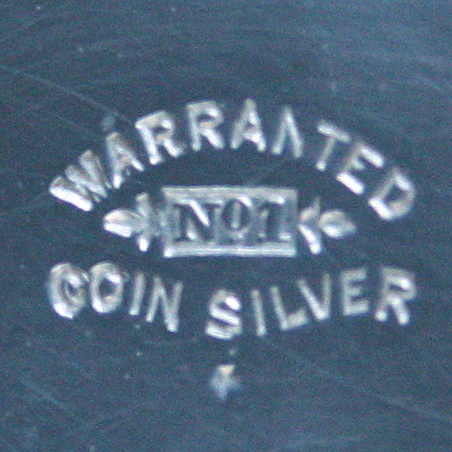 Warranted
No. 1
Coin Silver (Fahys Watch Case Co.)