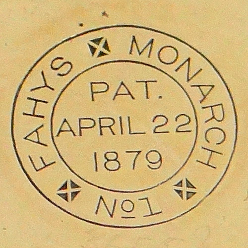 Fahys
Monarch
No. 1
Pat. April 22, 1879 (Fahys Watch Case Co.)