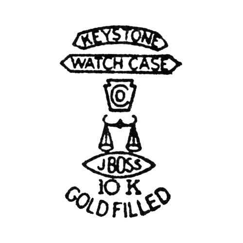 Keystone
Watch Case
[Keystone Logo]
[Scales]
J Boss
10K
Gold Filled (Keystone Watch Case Co.)