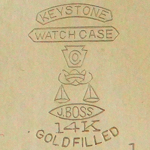 Keystone
Watch Case Co
J. Boss
14K
Gold Filled
[Crown & Scale] (Keystone Watch Case Co.)
