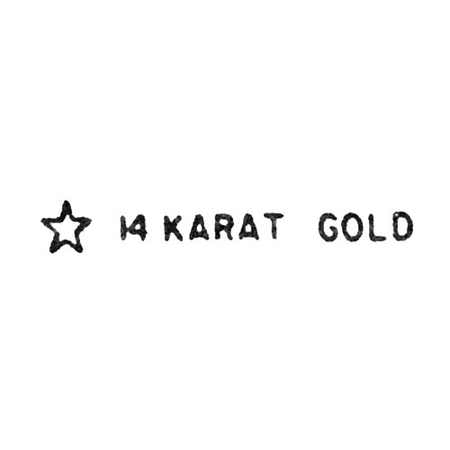 [Star]
14 Karat Gold (Star Watch Case Co.)