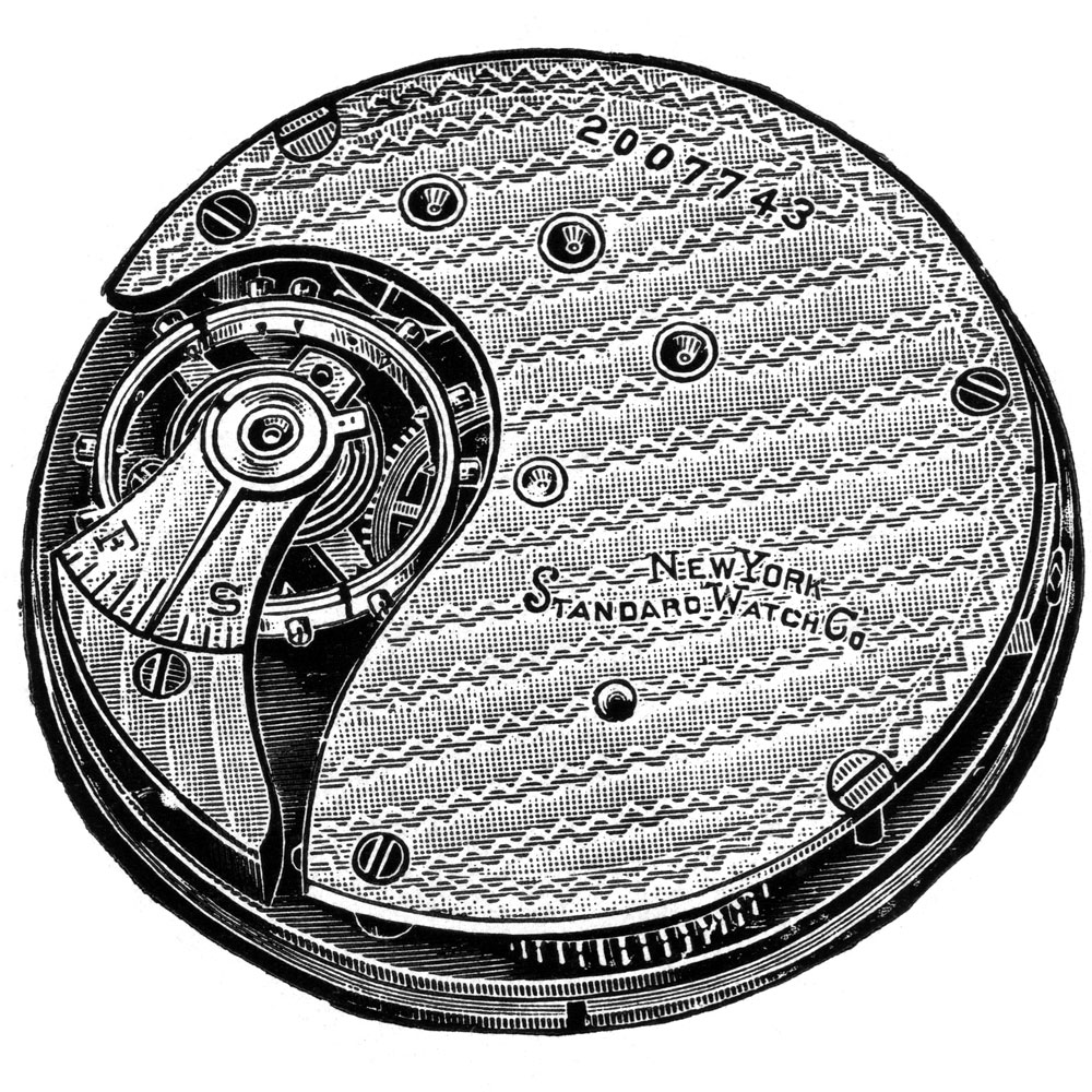 New York Standard Watch Co. Model 16s 17H Diagram