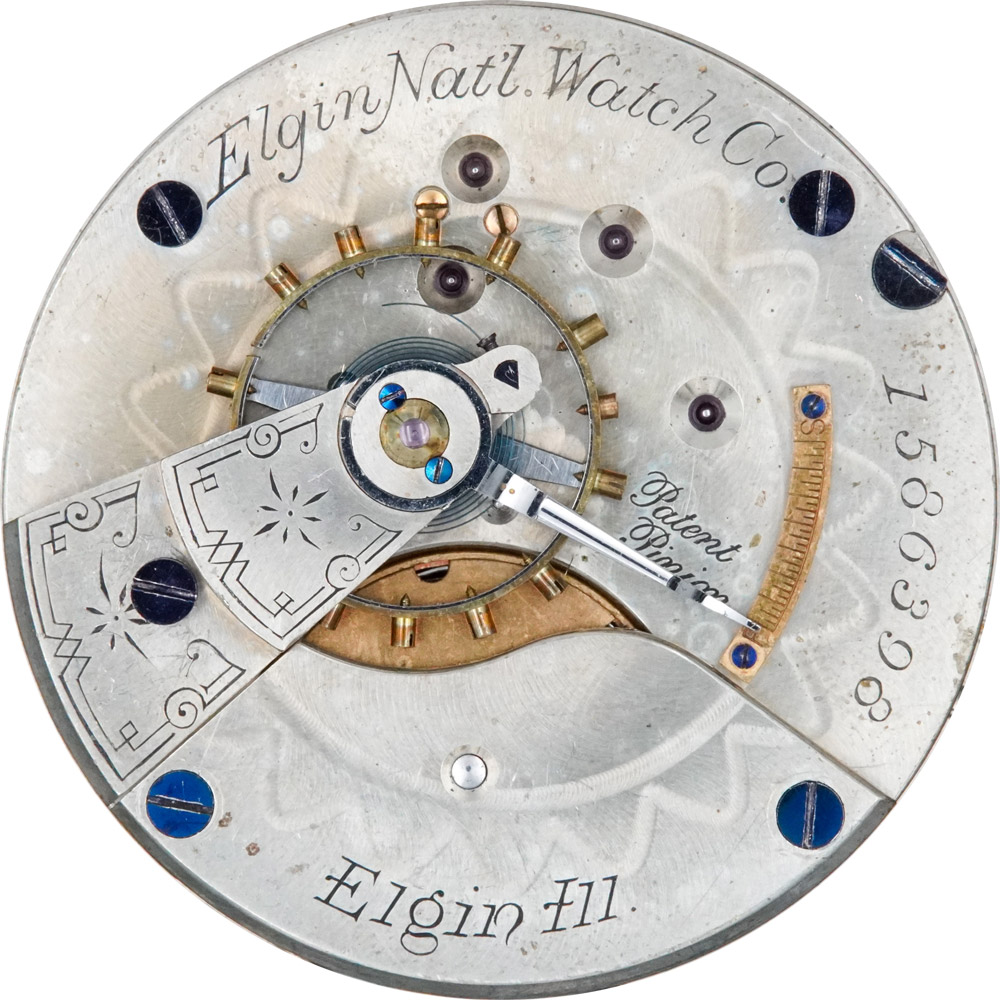 elgin pocket watch serial number location