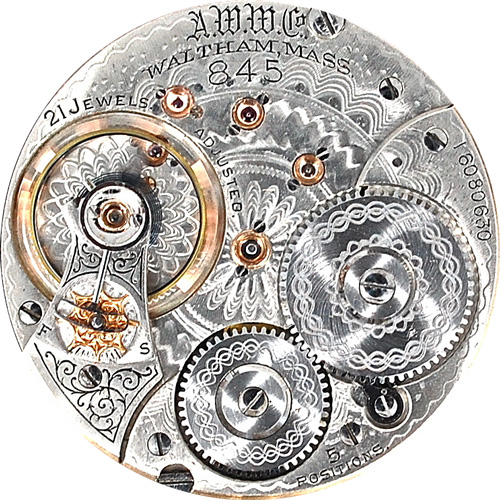 Waltham Pocket Watch: Serial Number 17089133 (Grade No. 845)