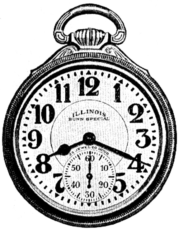 16s Illinois Bunn Special Case Models | Pocket Watch Database
