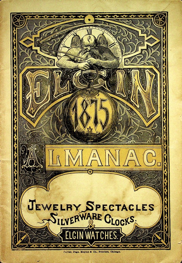 Elgin National Watch Co. Elgin Almanac 1875 Cover Image