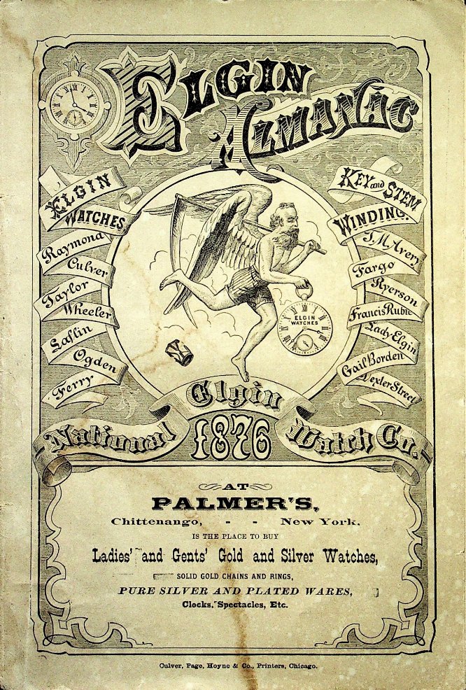 Elgin National Watch Co. Elgin Almanac 1876 Cover Image