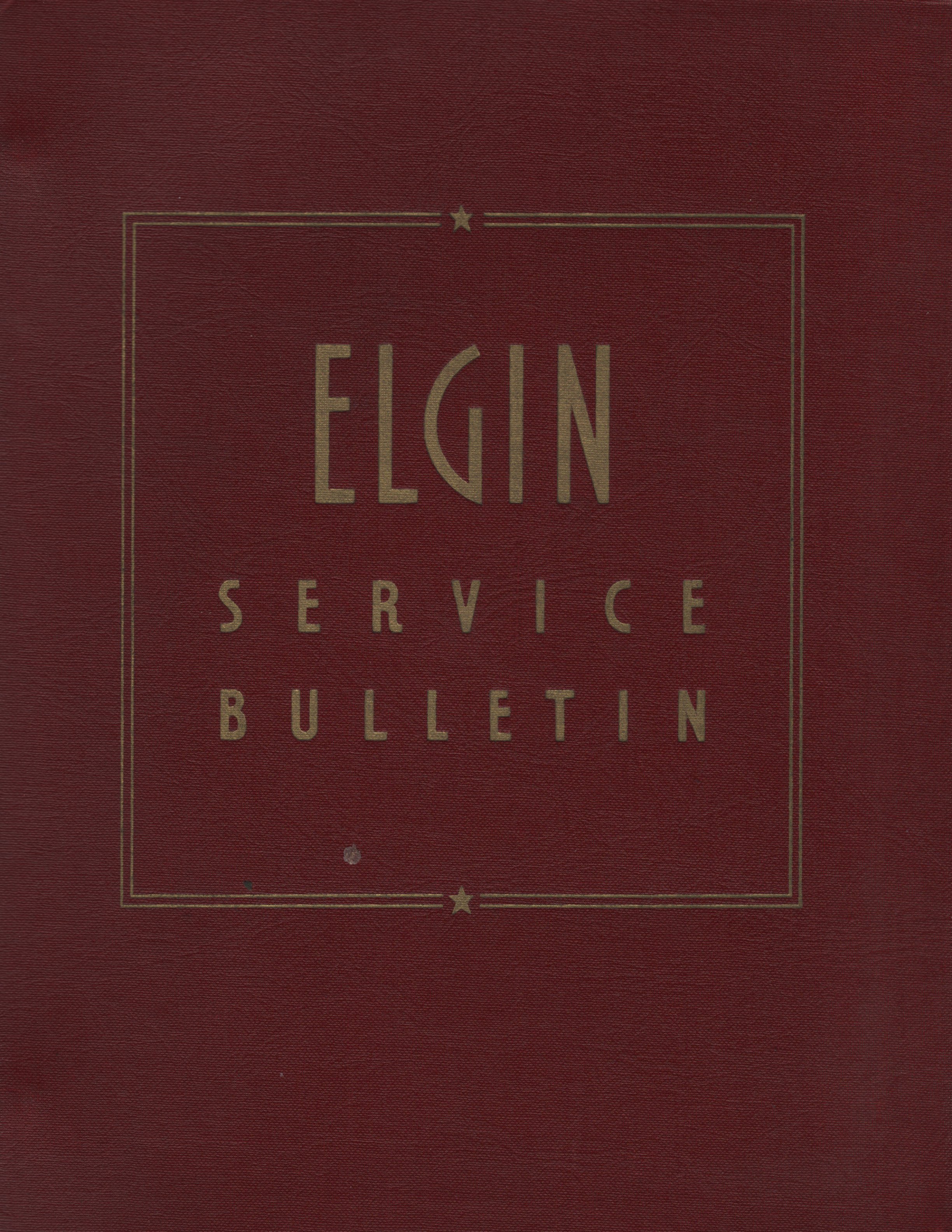 Elgin Service Bulletin (c.1940) Cover Image