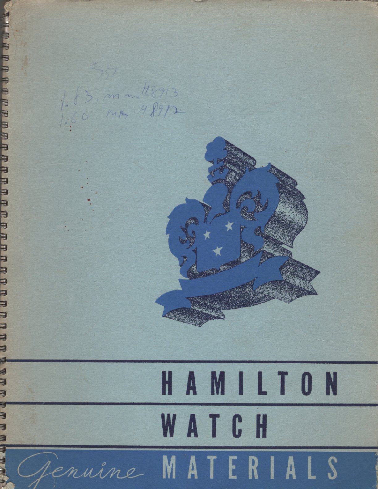 1953 Hamilton Watch Company Material Catalog Cover Image