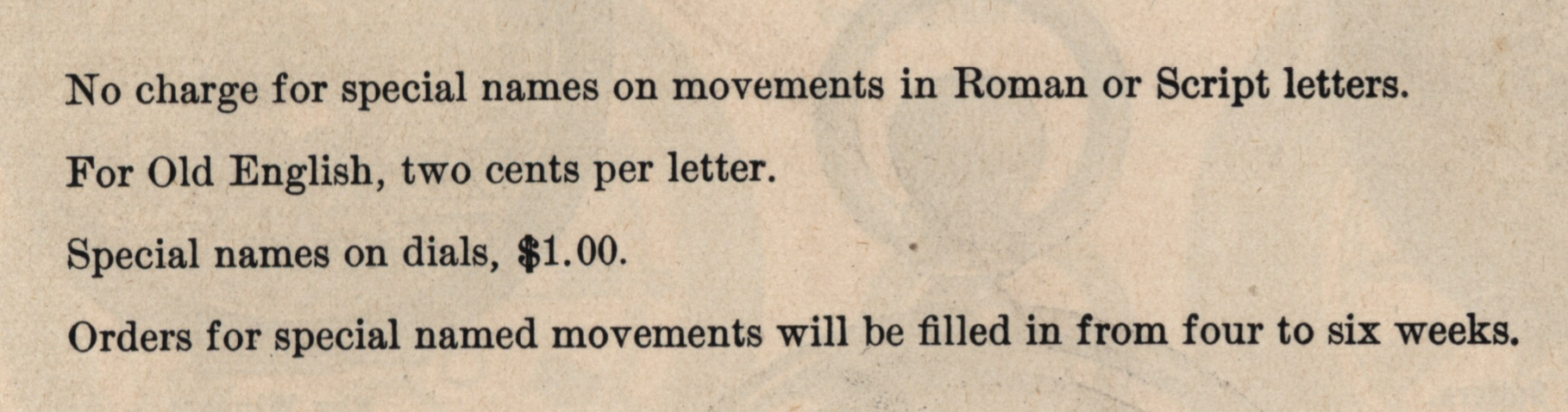 Hampden Private Label Instructions from the 1885 Otto Young Catalog